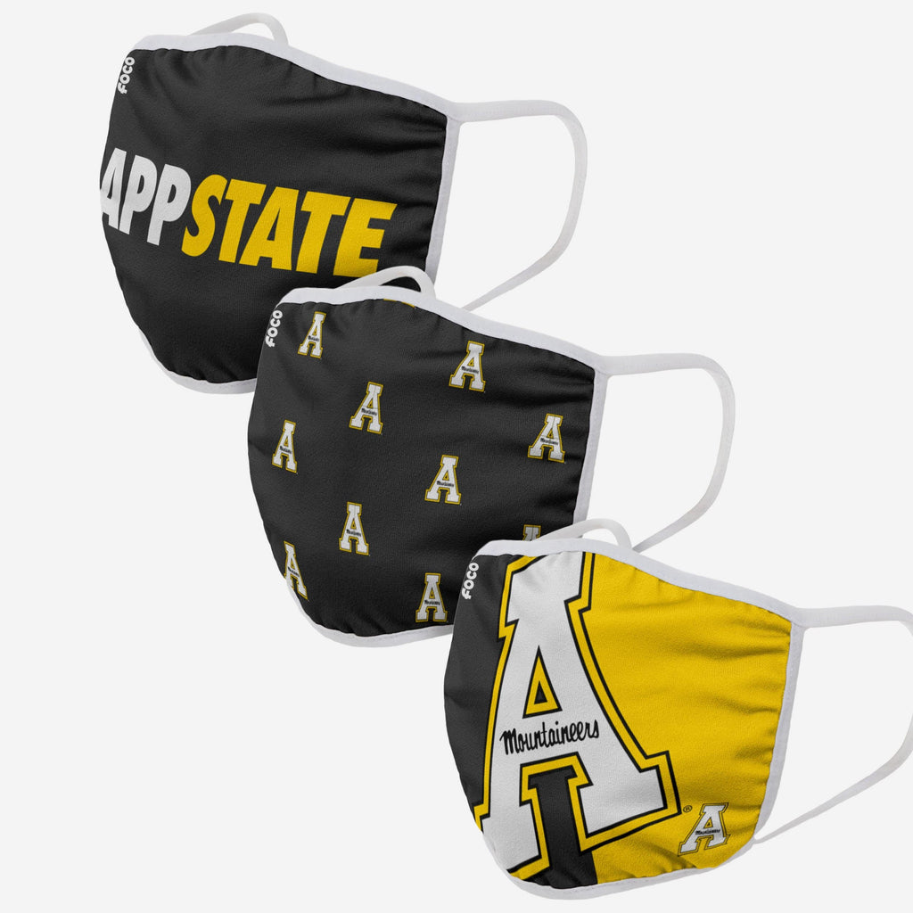 Appalachian State Mountaineers 3 Pack Face Cover FOCO - FOCO.com