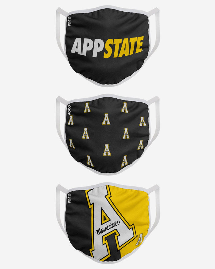 Appalachian State Mountaineers 3 Pack Face Cover FOCO - FOCO.com