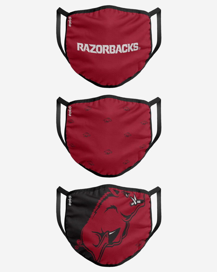 Arkansas Razorbacks 3 Pack Face Cover FOCO - FOCO.com