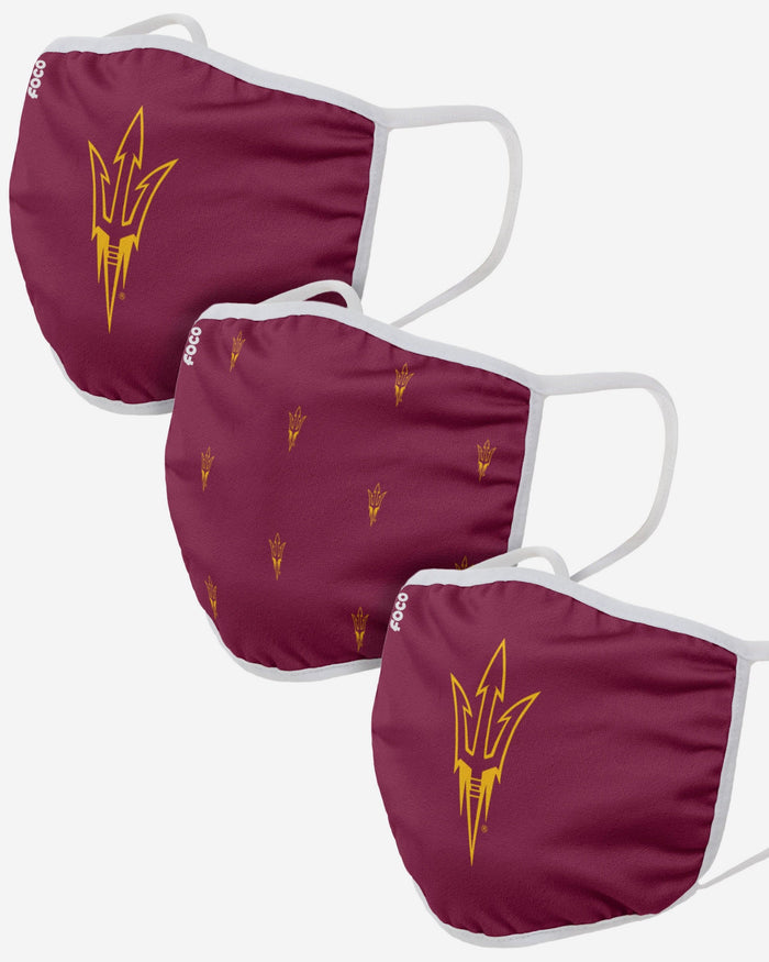 Arizona State Sun Devils 3 Pack Face Cover FOCO - FOCO.com