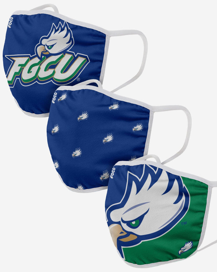 Florida Gulf Coast Eagles 3 Pack Face Cover FOCO - FOCO.com