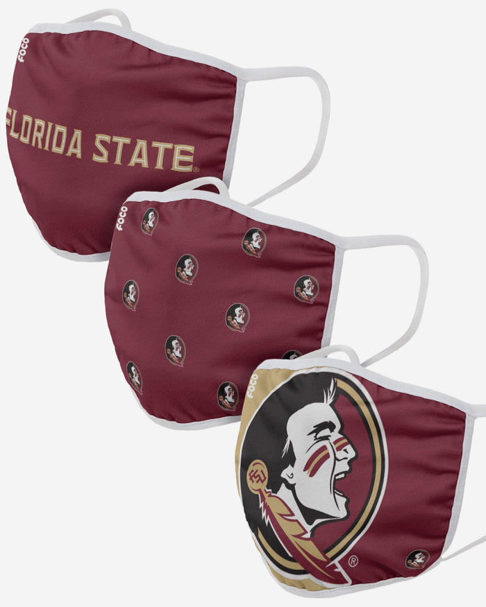 Florida State Seminoles 3 Pack Face Cover FOCO - FOCO.com