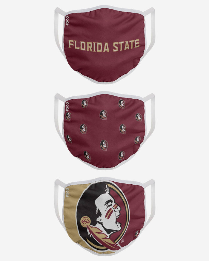Florida State Seminoles 3 Pack Face Cover FOCO - FOCO.com