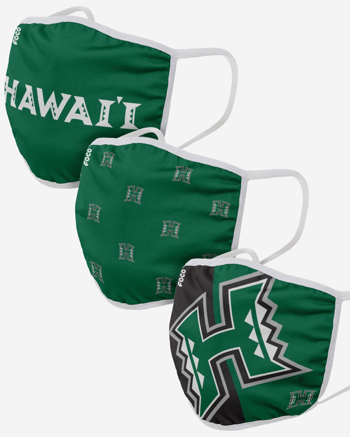 Hawaii Rainbow Warriors 3 Pack Face Cover FOCO - FOCO.com