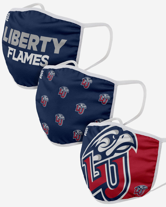 Liberty Flames 3 Pack Face Cover FOCO - FOCO.com