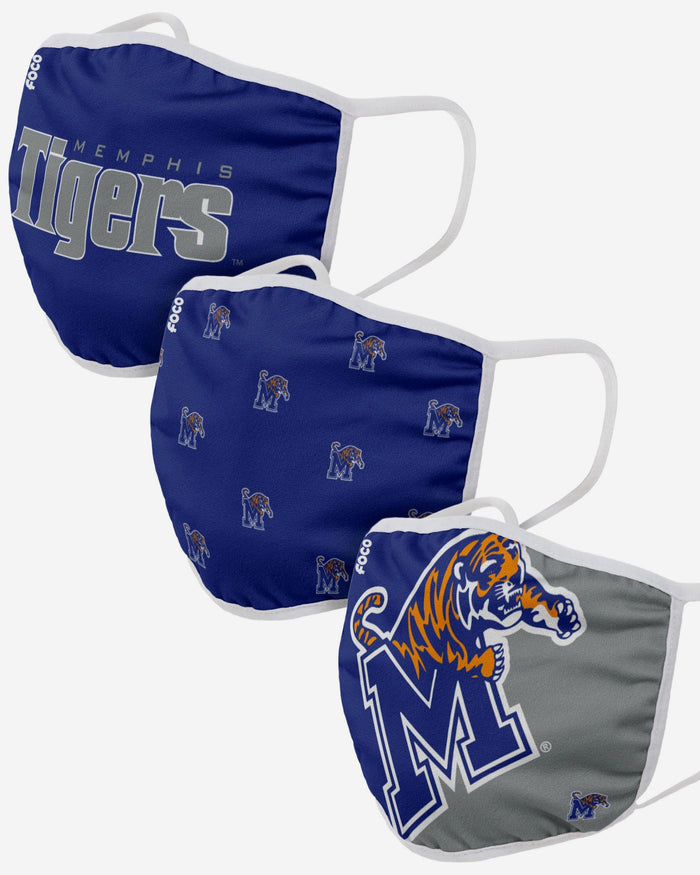 Memphis Tigers 3 Pack Face Cover FOCO - FOCO.com
