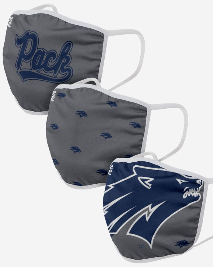 Nevada Wolf Pack 3 Pack Face Cover FOCO - FOCO.com
