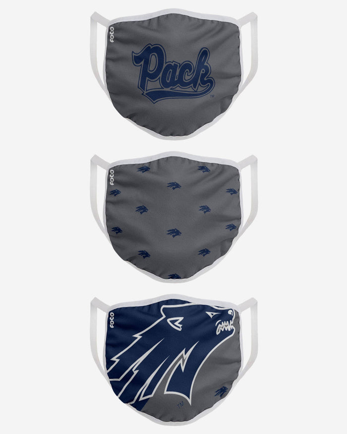Nevada Wolf Pack 3 Pack Face Cover FOCO - FOCO.com