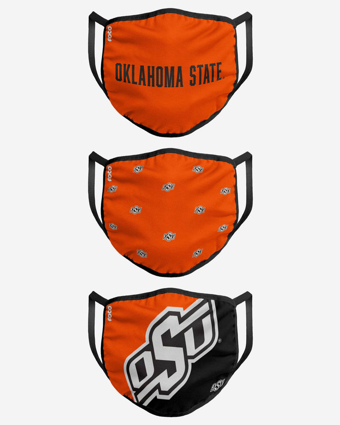 Oklahoma State Cowboys 3 Pack Face Cover FOCO - FOCO.com