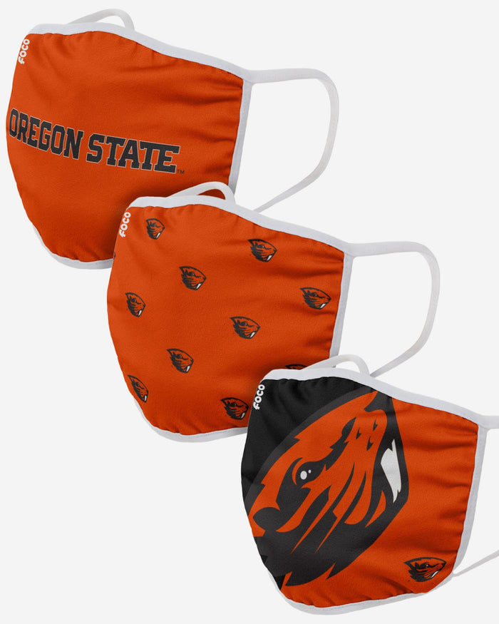 Oregon State Beavers 3 Pack Face Cover FOCO - FOCO.com