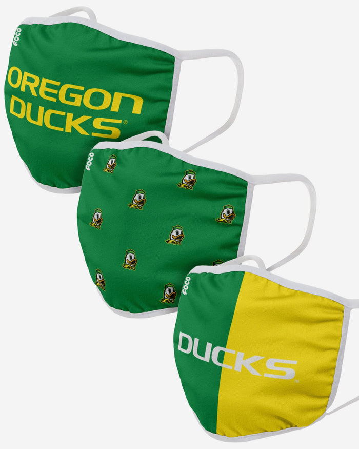 Oregon Ducks 3 Pack Face Cover FOCO - FOCO.com
