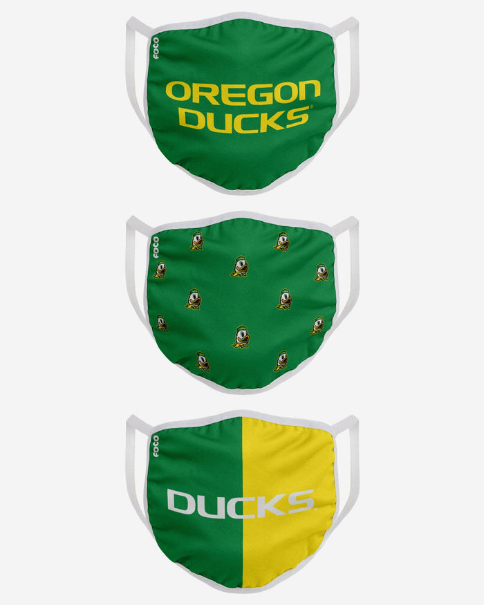 Oregon Ducks 3 Pack Face Cover FOCO - FOCO.com