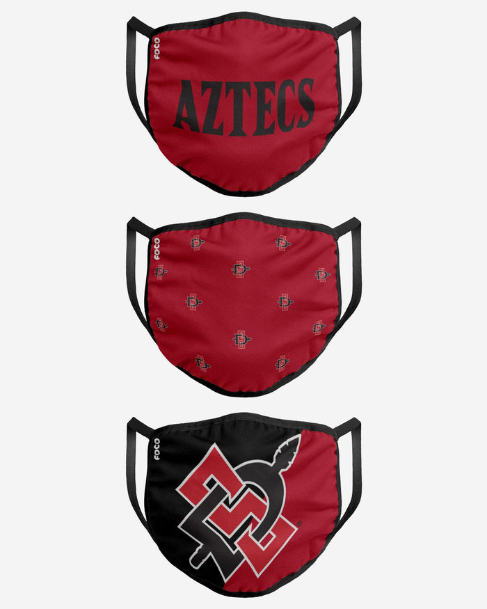 San Diego State Aztecs 3 Pack Face Cover FOCO - FOCO.com