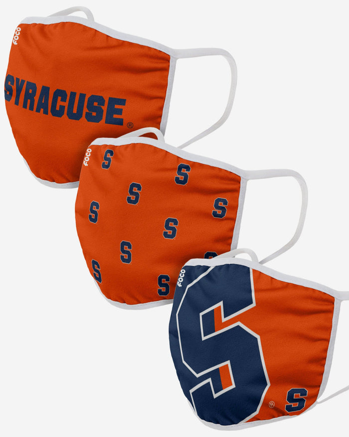 Syracuse Orange 3 Pack Face Cover FOCO - FOCO.com
