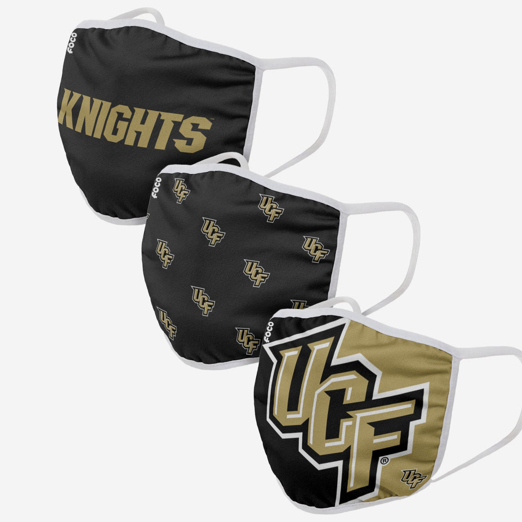 UCF Knights 3 Pack Face Cover FOCO - FOCO.com