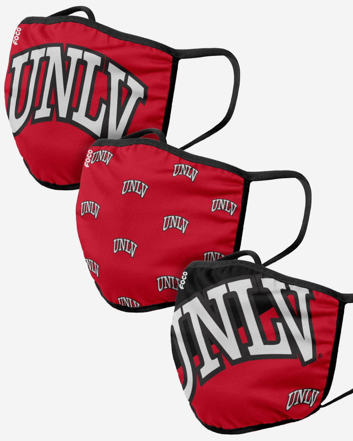 UNLV Rebels 3 Pack Face Cover FOCO - FOCO.com