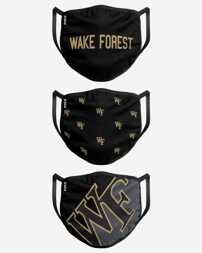 Wake Forest Demon Deacons 3 Pack Face Cover FOCO - FOCO.com