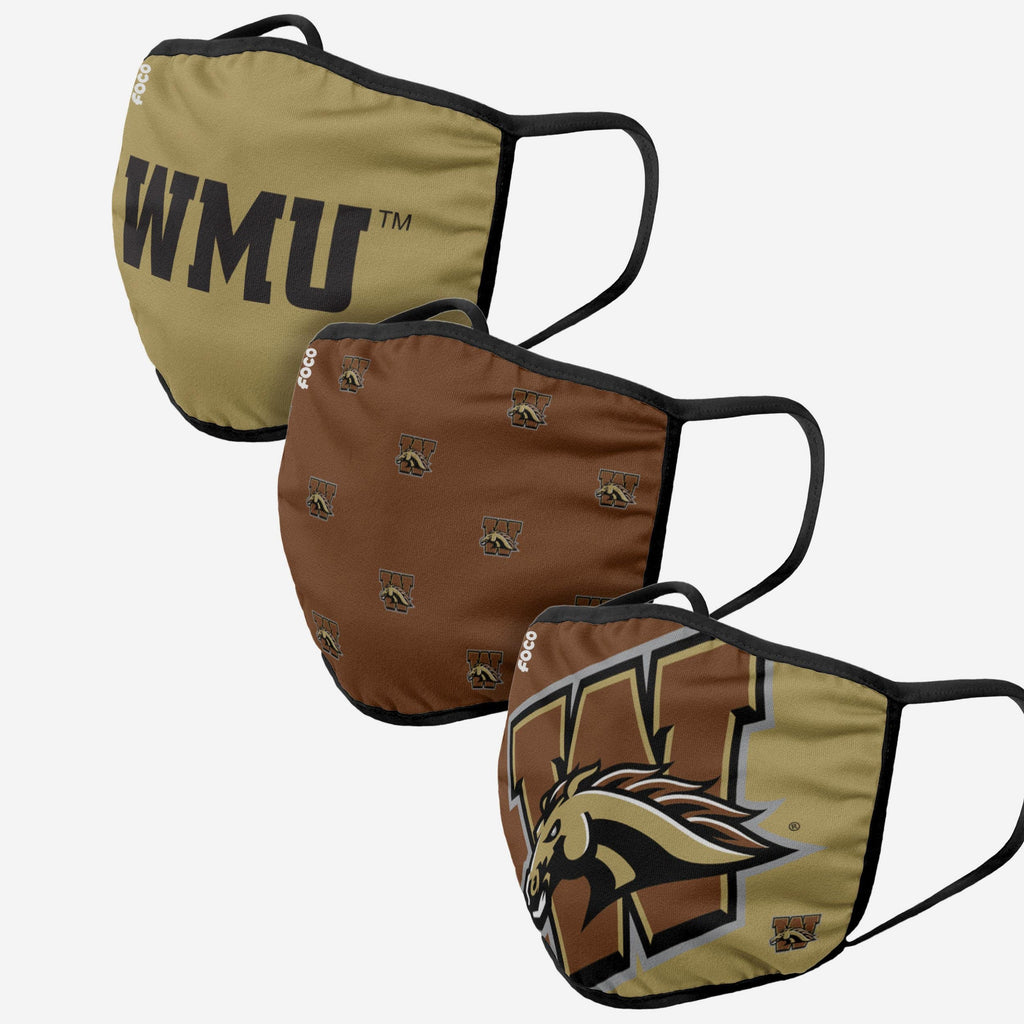 Western Michigan Broncos 3 Pack Face Cover FOCO - FOCO.com