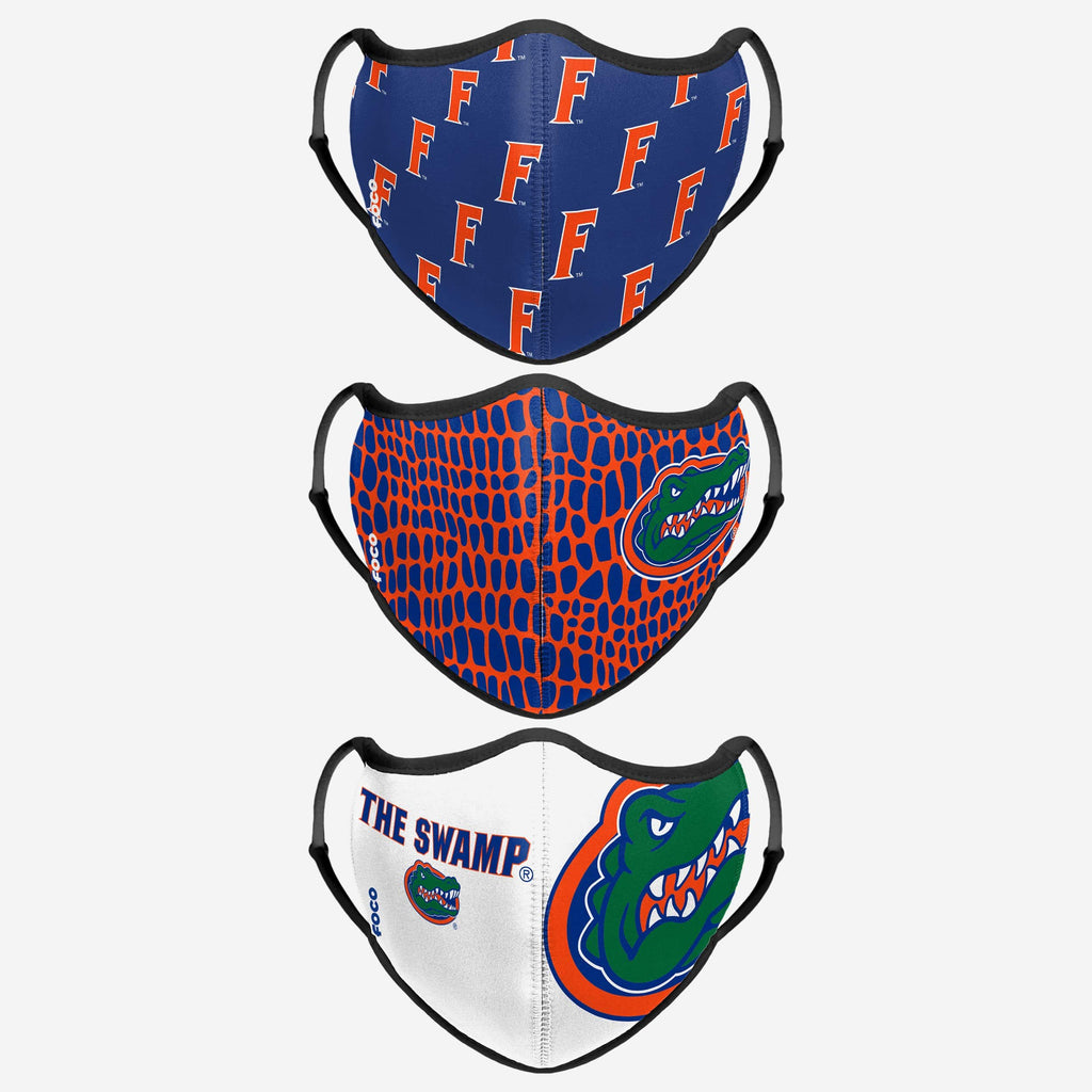 Florida Gators Thematic Sport 3 Pack Face Cover FOCO - FOCO.com