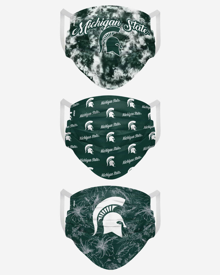 Michigan State Spartans Womens Matchday 3 Pack Face Cover FOCO - FOCO.com
