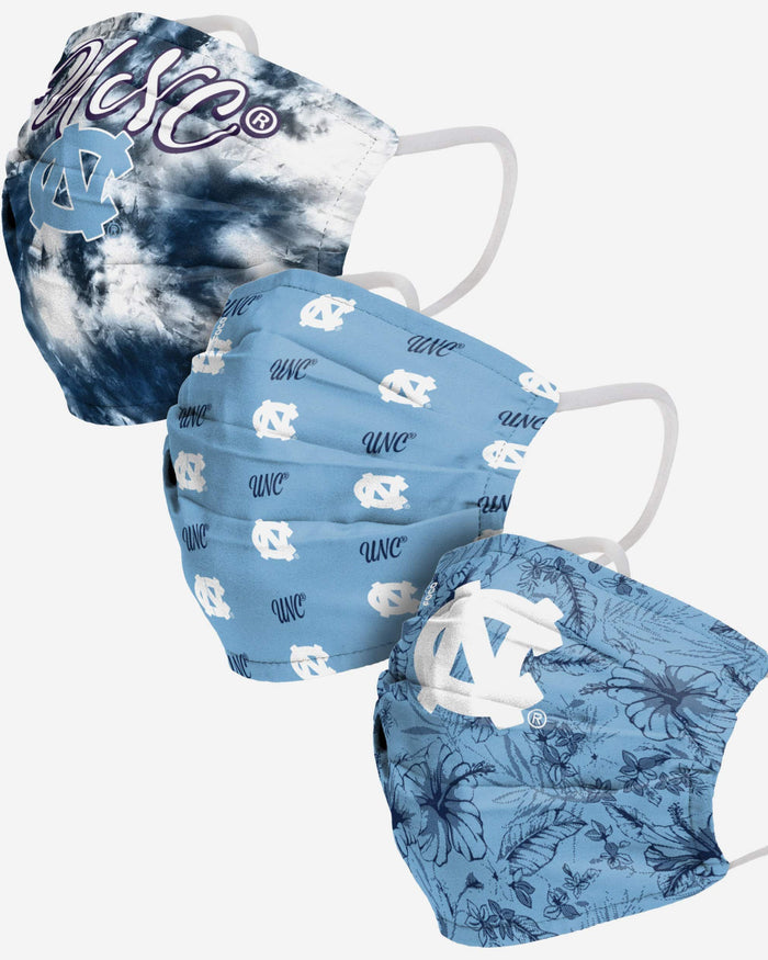 North Carolina Tar Heels Womens Matchday 3 Pack Face Cover FOCO - FOCO.com