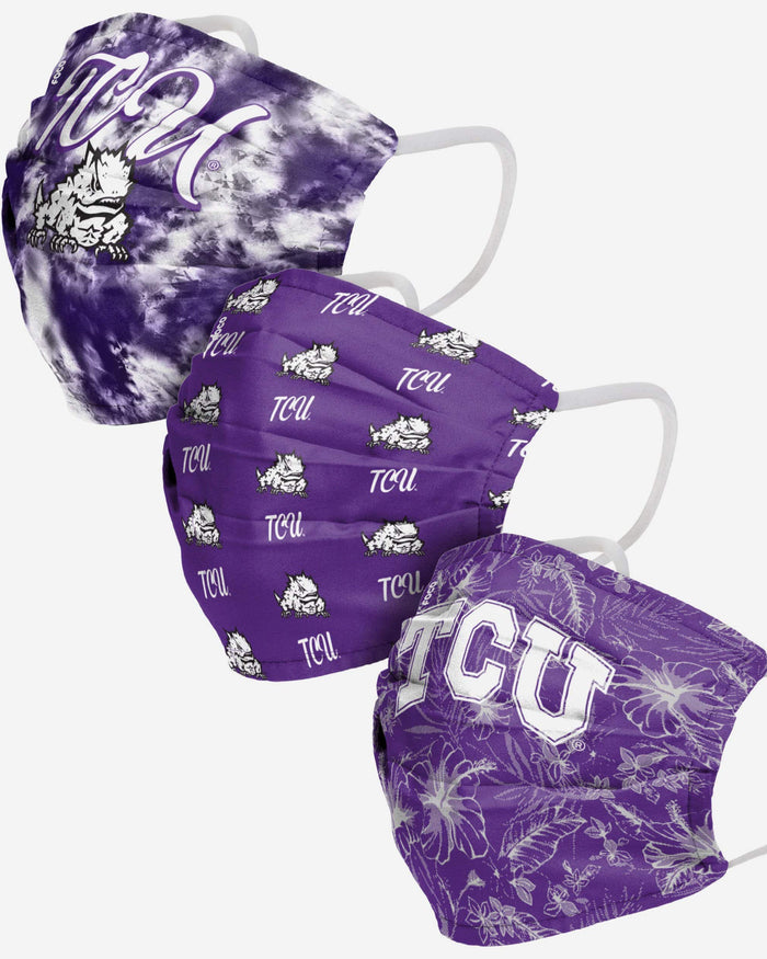 TCU Horned Frogs Womens Matchday 3 Pack Face Cover FOCO - FOCO.com