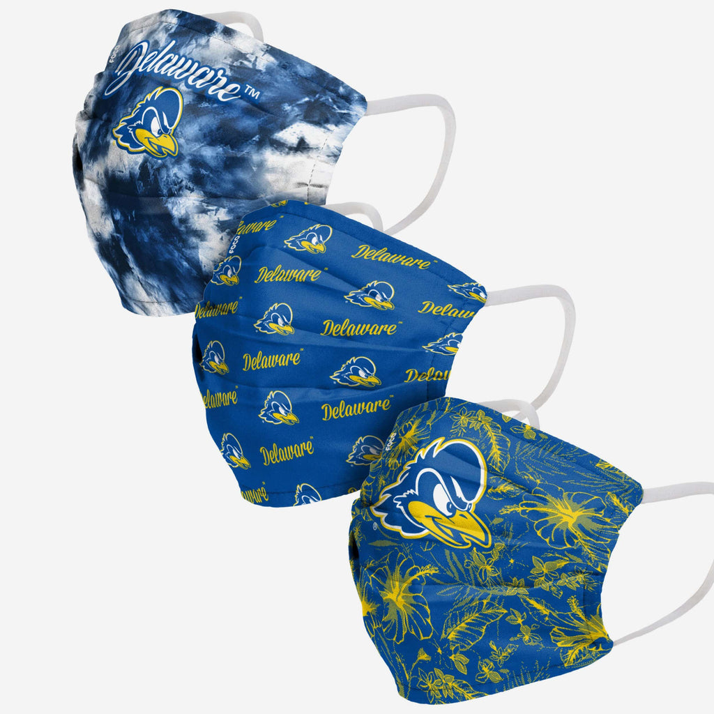 Delaware Fightin Blue Hens Womens Matchday 3 Pack Face Cover FOCO - FOCO.com