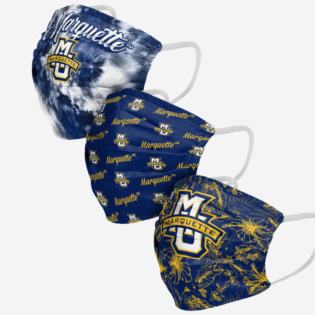 Marquette Golden Eagles Womens Matchday 3 Pack Face Cover FOCO - FOCO.com
