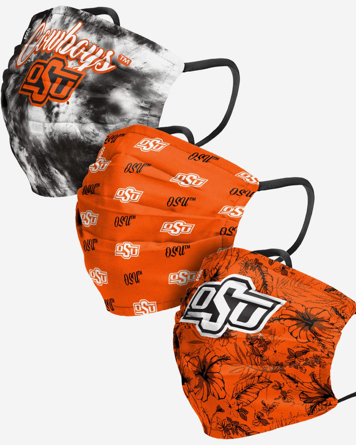 Oklahoma State Cowboys Womens Matchday 3 Pack Face Cover FOCO - FOCO.com