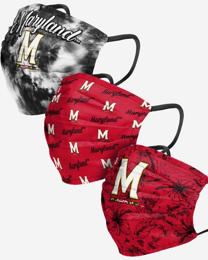 Maryland Terrapins Womens Matchday 3 Pack Face Cover FOCO - FOCO.com