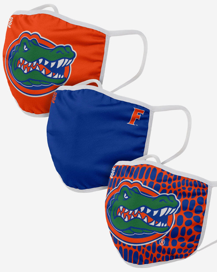 Florida Gators Albert Mascot 3 Pack Face Cover FOCO - FOCO.com