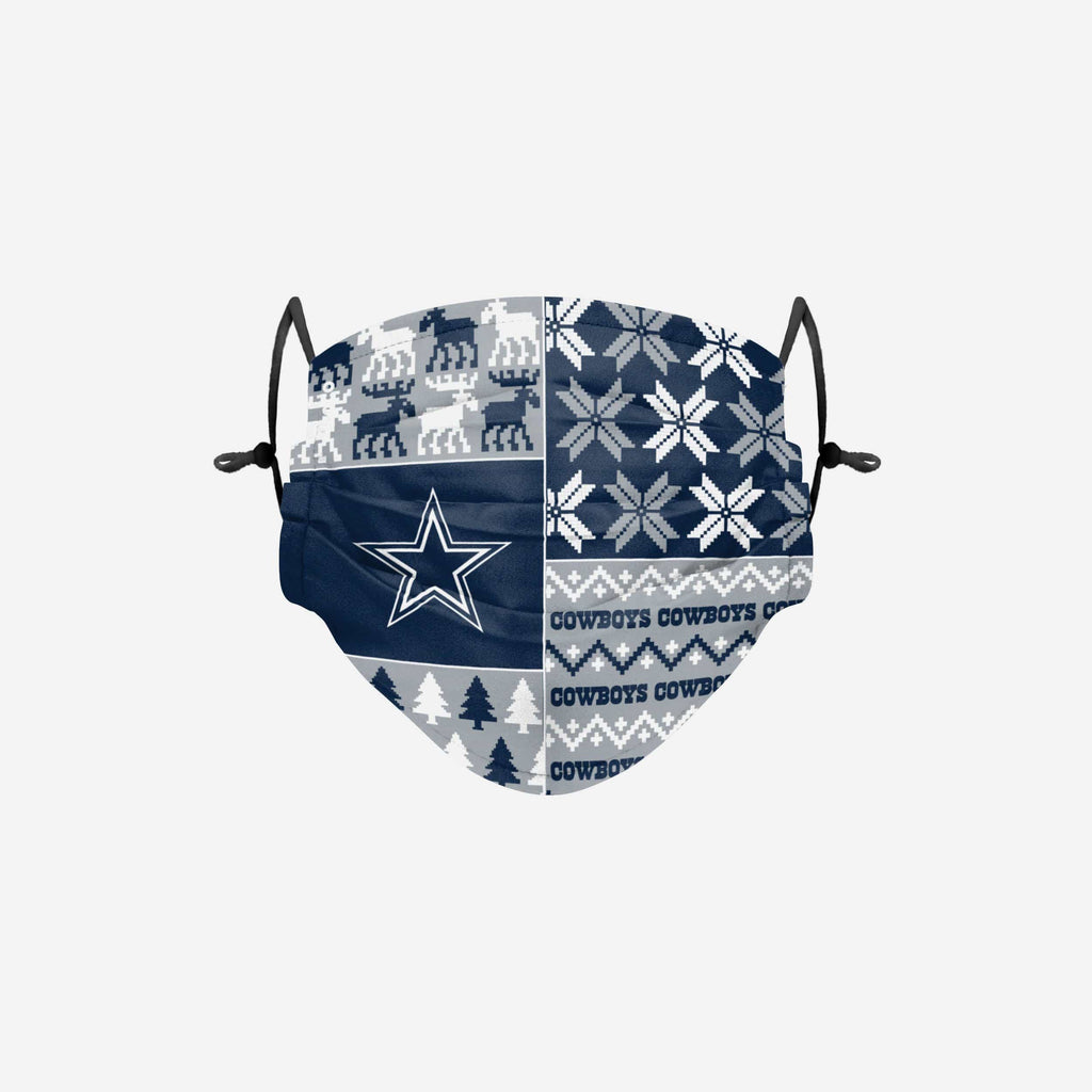 Dallas Cowboys Busy Block Adjustable Face Cover FOCO - FOCO.com