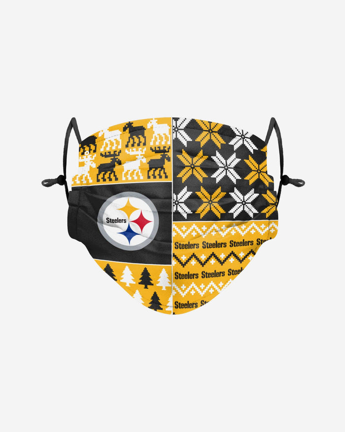 Pittsburgh Steelers Busy Block Adjustable Face Cover FOCO - FOCO.com