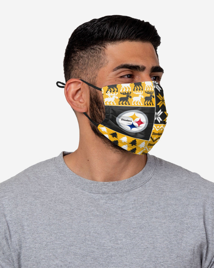 Pittsburgh Steelers Busy Block Adjustable Face Cover FOCO - FOCO.com