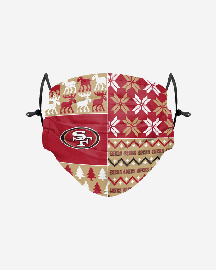 San Francisco 49ers Busy Block Adjustable Face Cover FOCO - FOCO.com