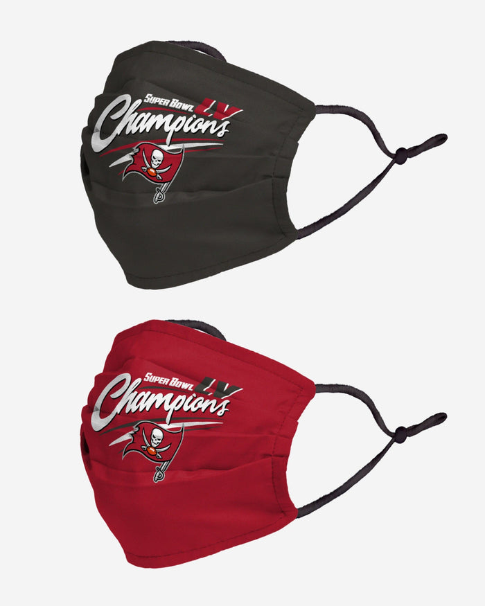 Tampa Bay Buccaneers Super Bowl LV Champions Adjustable 2 Pack Face Cover FOCO - FOCO.com
