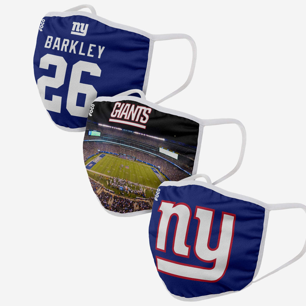New York Giants Fan Fest 3 Pack Face Cover FOCO - FOCO.com