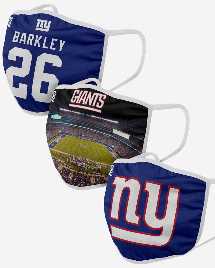 New York Giants Fan Fest 3 Pack Face Cover FOCO - FOCO.com