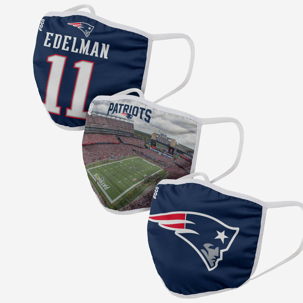 New England Patriots Fan Fest 3 Pack Face Cover FOCO - FOCO.com