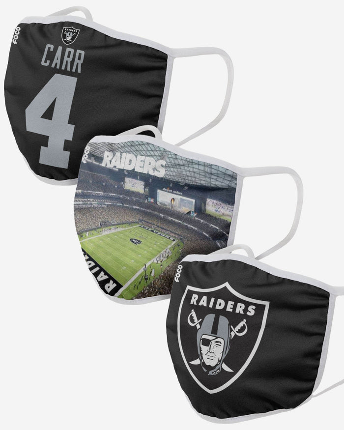 Las Vegas Raiders Fan Fest 3 Pack Face Cover FOCO - FOCO.com