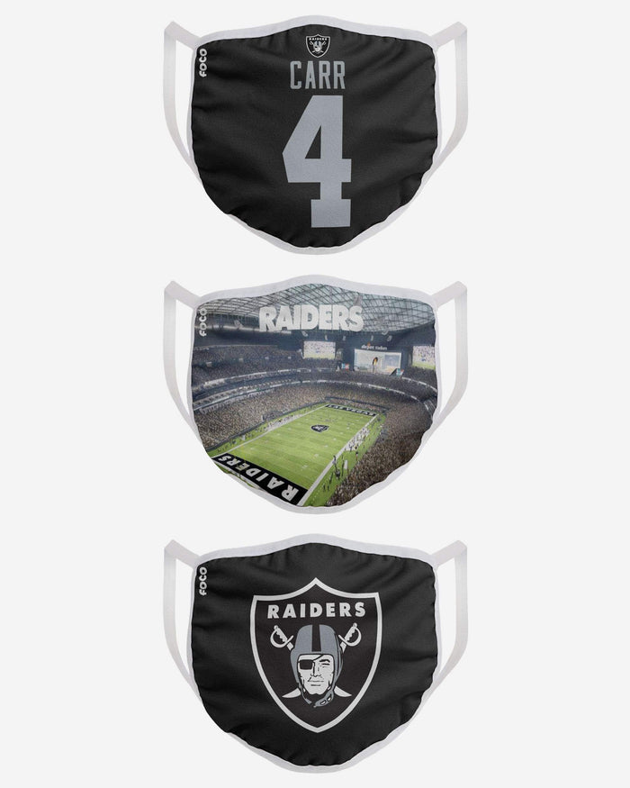 Las Vegas Raiders Fan Fest 3 Pack Face Cover FOCO - FOCO.com