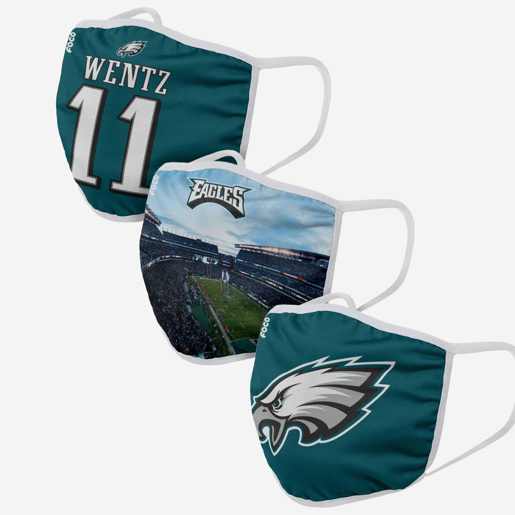 Philadelphia Eagles Fan Fest 3 Pack Face Cover FOCO - FOCO.com