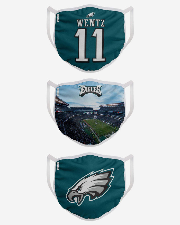 Philadelphia Eagles Fan Fest 3 Pack Face Cover FOCO - FOCO.com