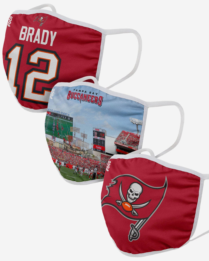 Tampa Bay Buccaneers Fan Fest 3 Pack Face Cover FOCO - FOCO.com