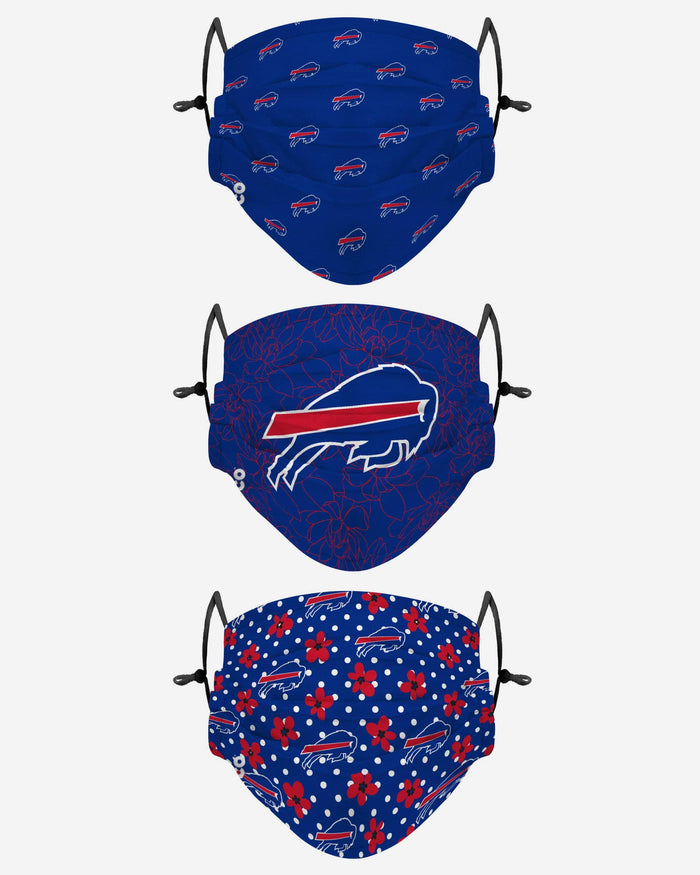 Buffalo Bills Gameday Gardener 3 Pack Face Cover FOCO - FOCO.com