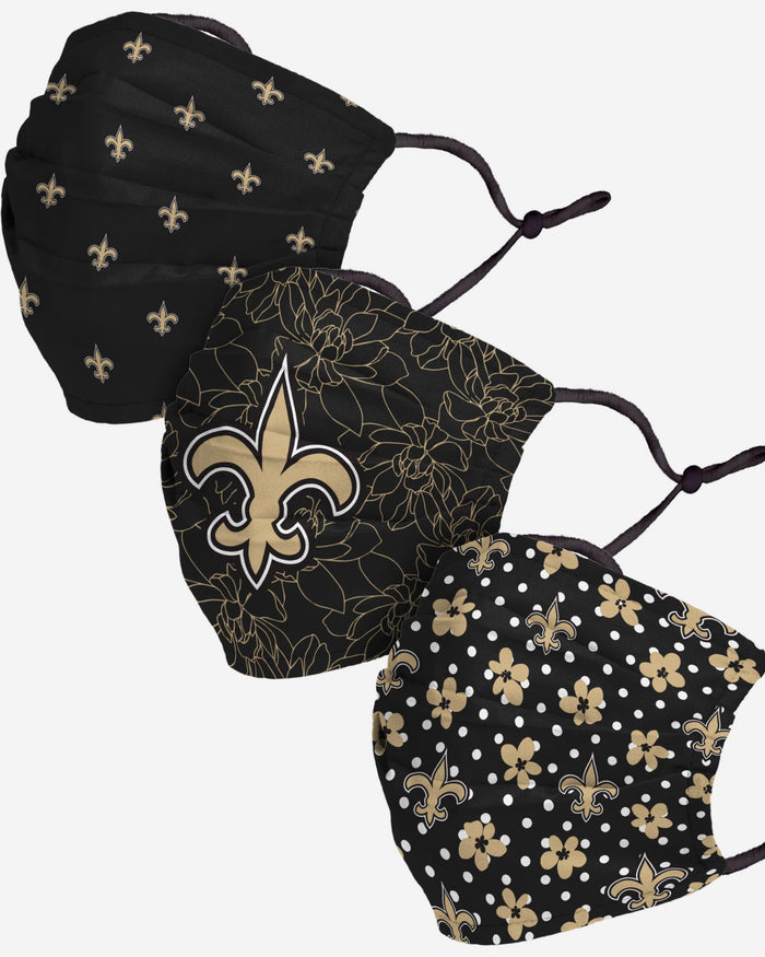 New Orleans Saints Gameday Gardener 3 Pack Face Cover FOCO - FOCO.com