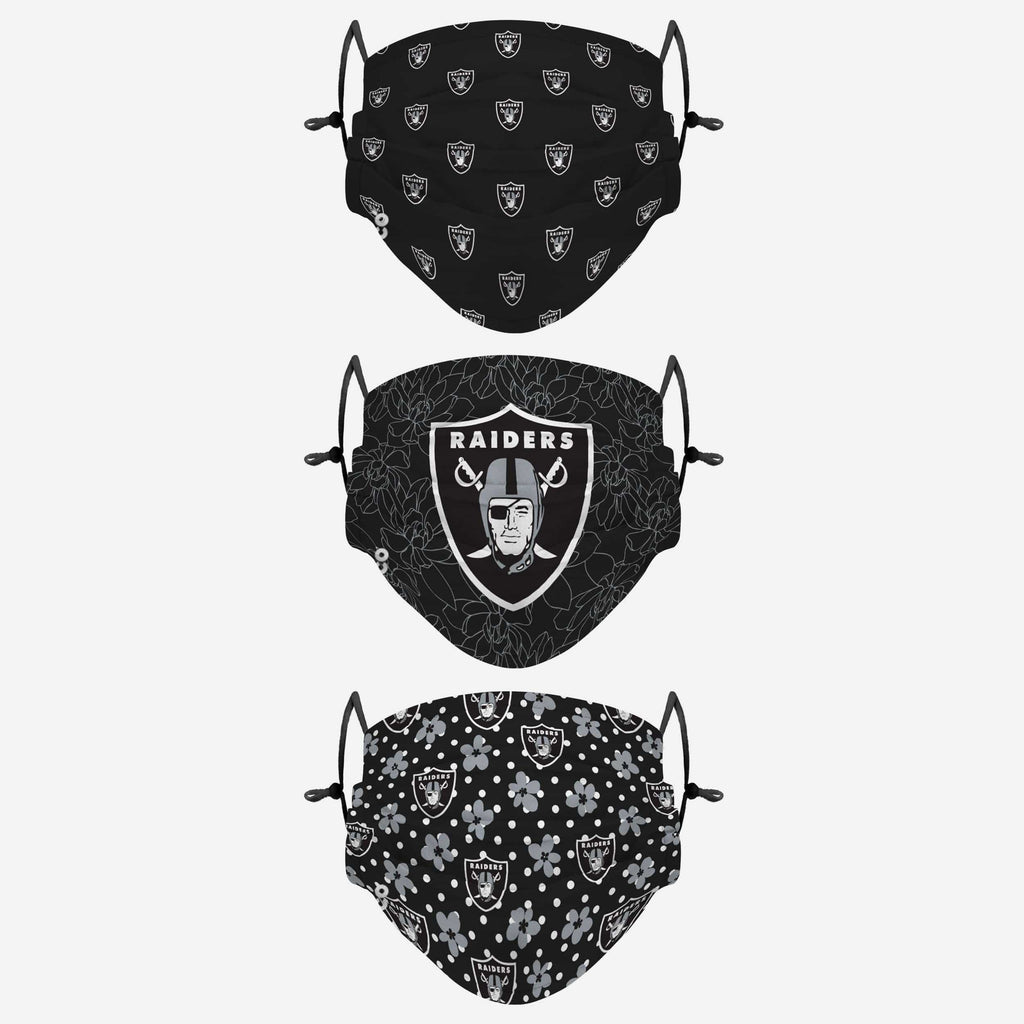 Las Vegas Raiders Gameday Gardener 3 Pack Face Cover FOCO - FOCO.com