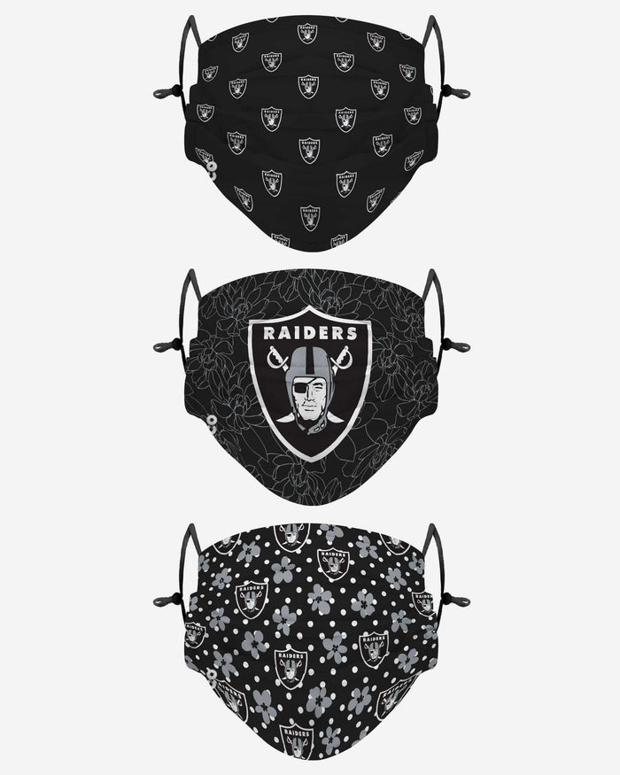 Las Vegas Raiders Gameday Gardener 3 Pack Face Cover FOCO - FOCO.com
