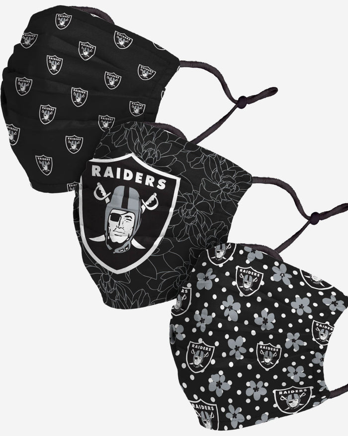 Las Vegas Raiders Gameday Gardener 3 Pack Face Cover FOCO - FOCO.com