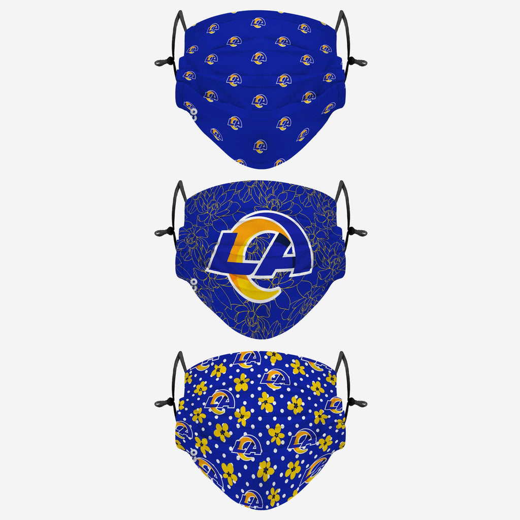 Los Angeles Rams Gameday Gardener 3 Pack Face Cover FOCO - FOCO.com